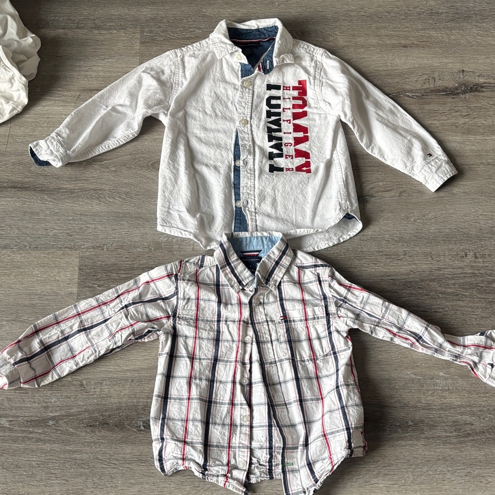 Tommy Hilfiger Kids White and Plaid Shirts